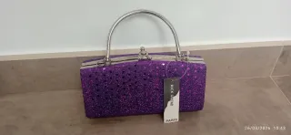 Bolso de fiesta morado brillante