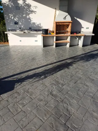 Pavimento impreso imitación piedra