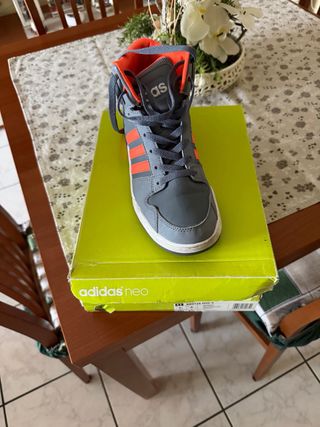 Scarpe Adidas Neo alte donna grigie/arancioni