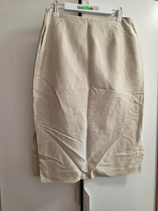 Traje 3 piezas beige mujer, Tasca, talla 42