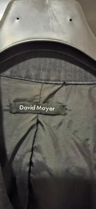 Giacca lunga uomo David Mayer nera