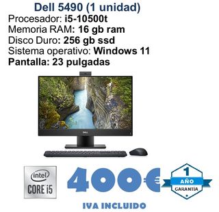 Ordenador Dell 5490 i5-10500t 16GB RAM 256GB SSD