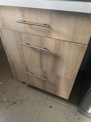 Mueble de cocina con cajones