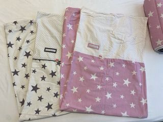 Juego sábanas cuna reversible estrellas