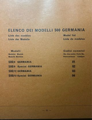 Supplemento Catalogo Ricambi Fiat Trattori 500
