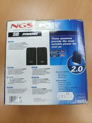 Altavoces NGS 2.0 PC Negros