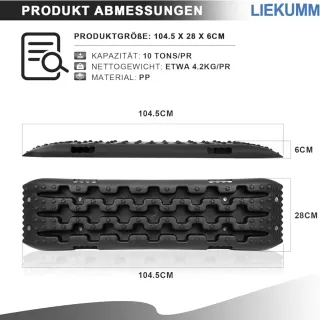 Set 2 Placas Tracción Arena Nieve 10T