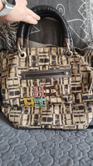 Bolso Mario Hernández Beige Multicolor