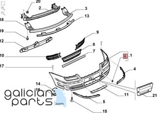 Tapa parachoques delantero Fiat Ulysse /Lancia Phe