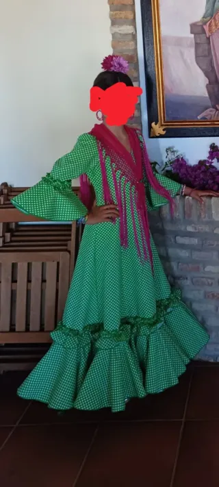 Traje de Flamenca Niña Nuevo Talla8-10.