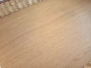 Cesta de mimbre y madera(Multiusos)