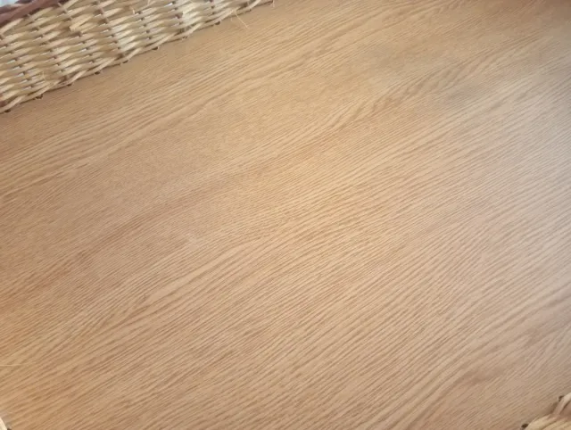 Cesta de mimbre y madera(Multiusos)