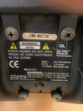 3 Altavoces Profesional Activo JBL EON POWER 10