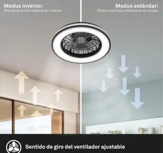 Ventilador de techo con luz CCT