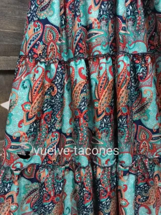 Vestido de volantes seda y viscosa ♡ India * T. U.