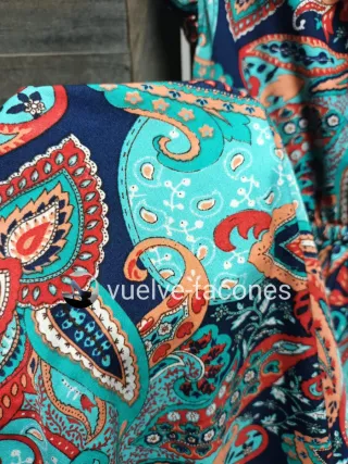 Vestido de volantes seda y viscosa ♡ India * T. U.