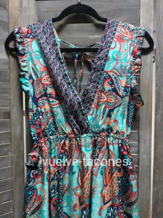 Vestido de volantes seda y viscosa ♡ India * T. U.