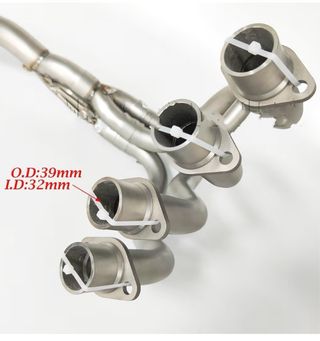 Sistema de escape de titanio para moto