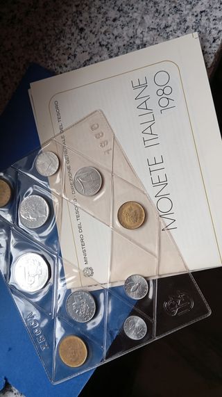 Italia Serie 1980 Monete + Medaglia Rara