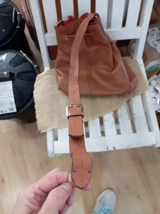 Bolso piel Massimo Dutti color camel