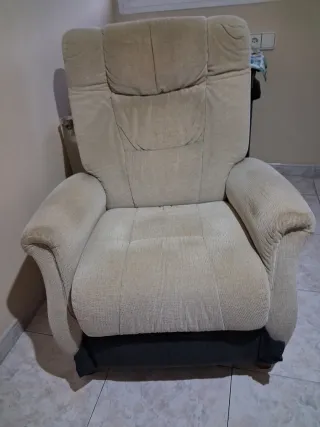 Sillón de tela  beige
