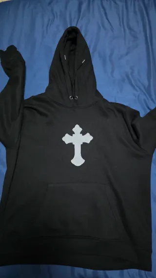 Sudadera Cruz Cafuné Negra Talla L
