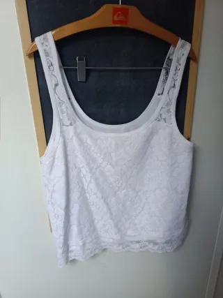 Blusita tirantes blanca encaje