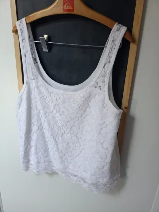 Blusita tirantes blanca encaje