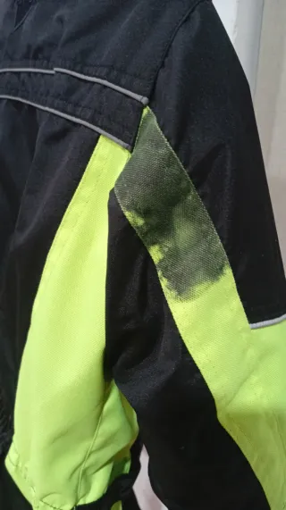 Chaqueta infantil moto verde y negra