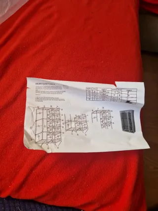 Armario Plegable Tela Gris y Rojo