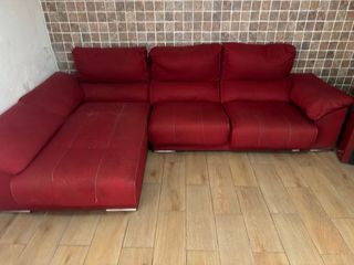 Sofá Chaise Longue Rojo