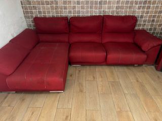 Sofá Chaise Longue Rojo