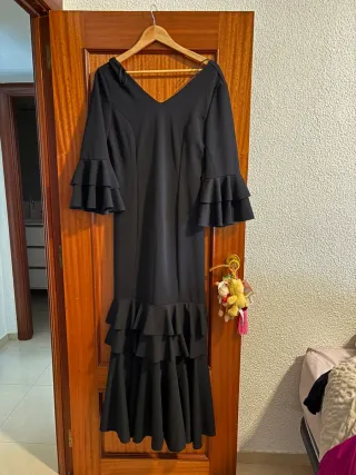 Vestido de gitana negro elastico