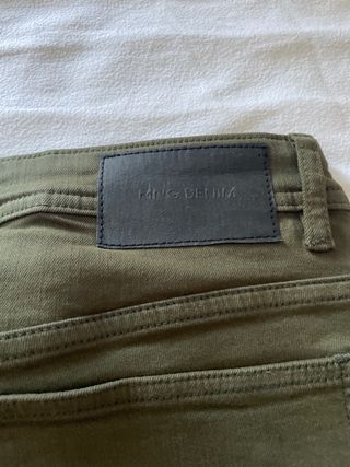 Pantalón Mango Hombre Talla L Verde