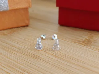 Pendientes Virgen del Rocío Plata 925