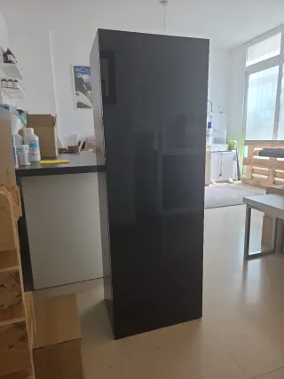 Armario comedor cristal negro/brillante