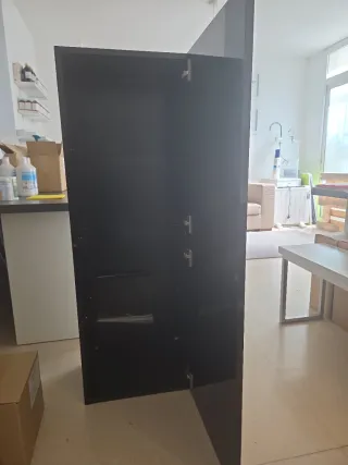 Armario comedor cristal negro/brillante