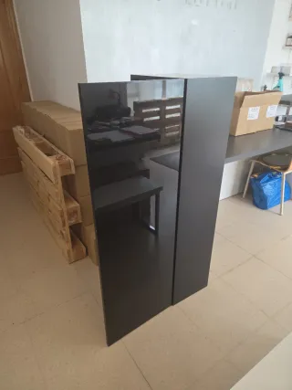 Armario comedor cristal negro/brillante