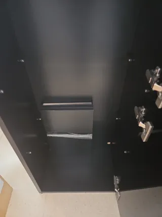 Armario comedor cristal negro/brillante