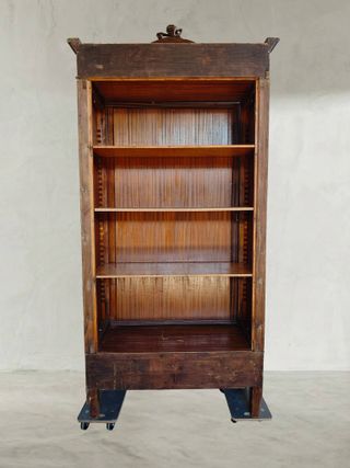 Armario Vestidor Antiguo Tallado Madera y Espejo