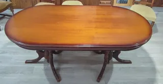 Mesa de comedor extensible de madera