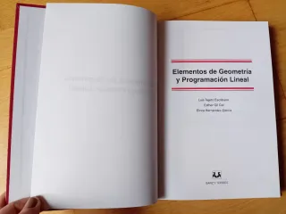Elementos De Geometria Y Programacion Lineal. E...