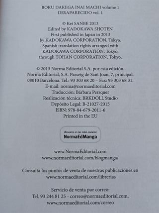 8 COMICS DESAPARECIO No 1 al 8 NORMA KEI SANBE