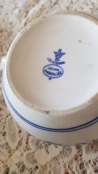 Zuccheriera grande porcellana blu e bianca