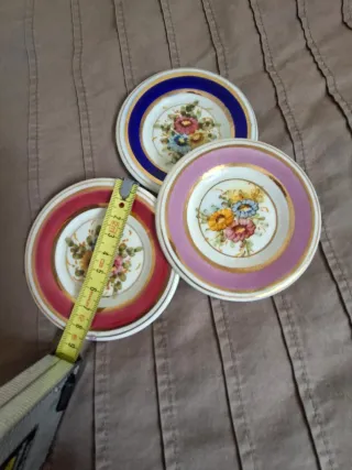 3 Platillos Vintage Florales Porcelana