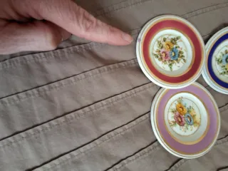 3 Platillos Vintage Florales Porcelana