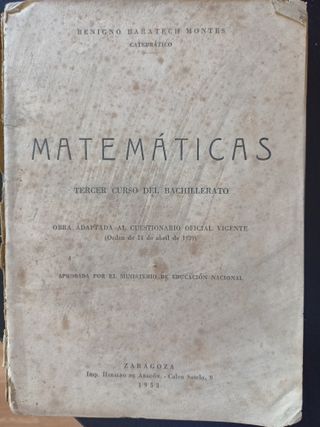 Lote 3 Libros Antiguos Matemáticas 1953 y economía