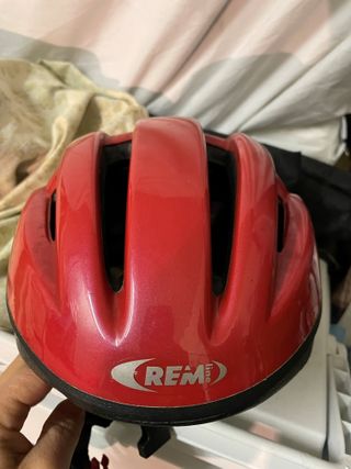 Casco Bici Unisex Rosso Rem Line
