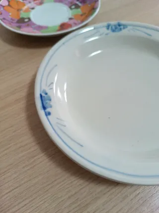 Set 3 piattini ceramica vintage