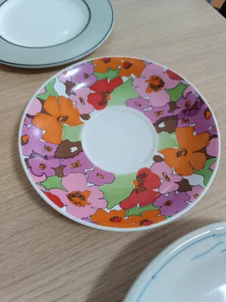 Set 3 piattini ceramica vintage